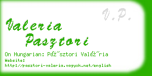 valeria pasztori business card